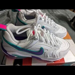 Nike Air VaporMax White with Purple and Teal Accents